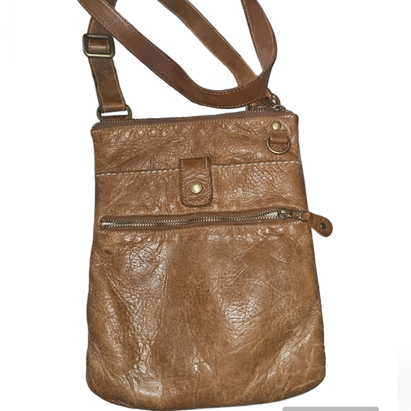Roots Canada Tribe Leather Venetian Village Crossbody Bag - Picture 1 of 14